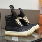R.O Geobskt Padded Leather Black High-Top Sneakers™