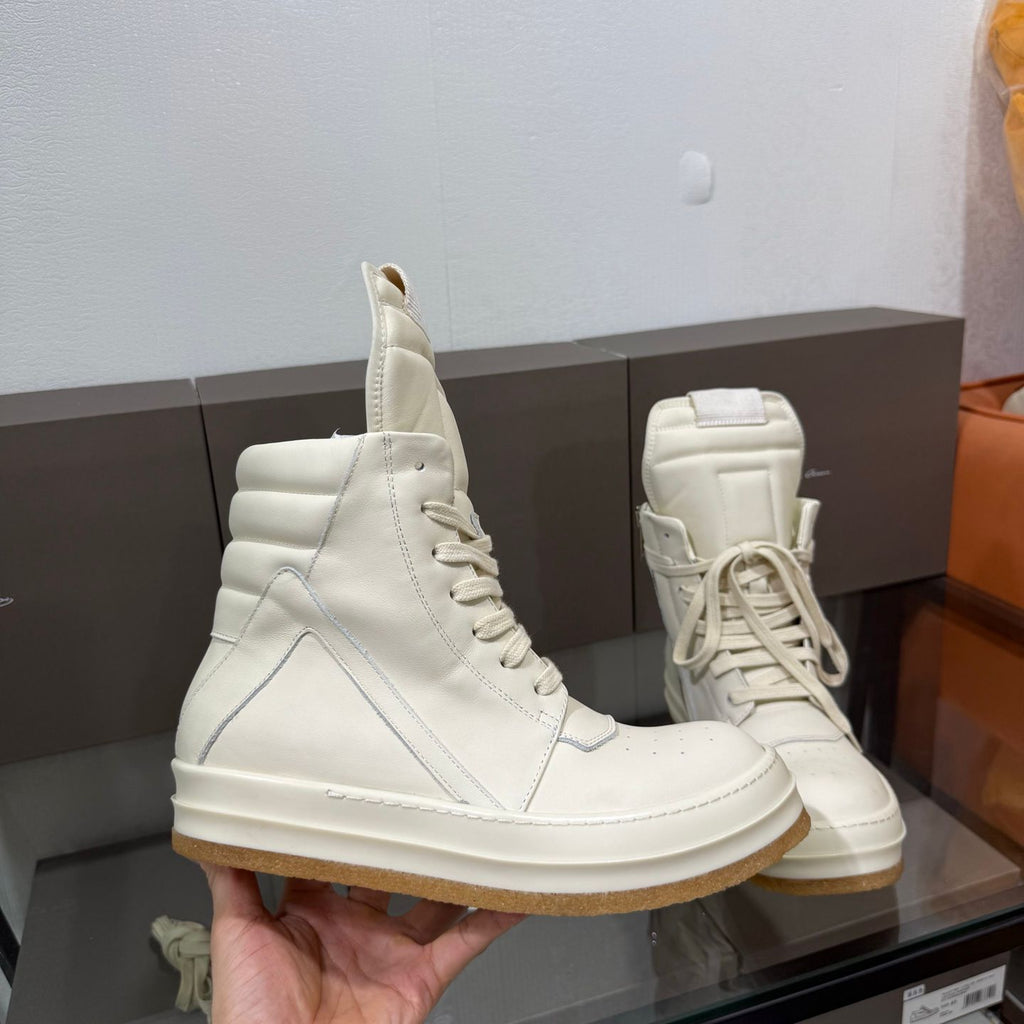 R.O Geobskt Padded Leather White High-Top Sneakers™