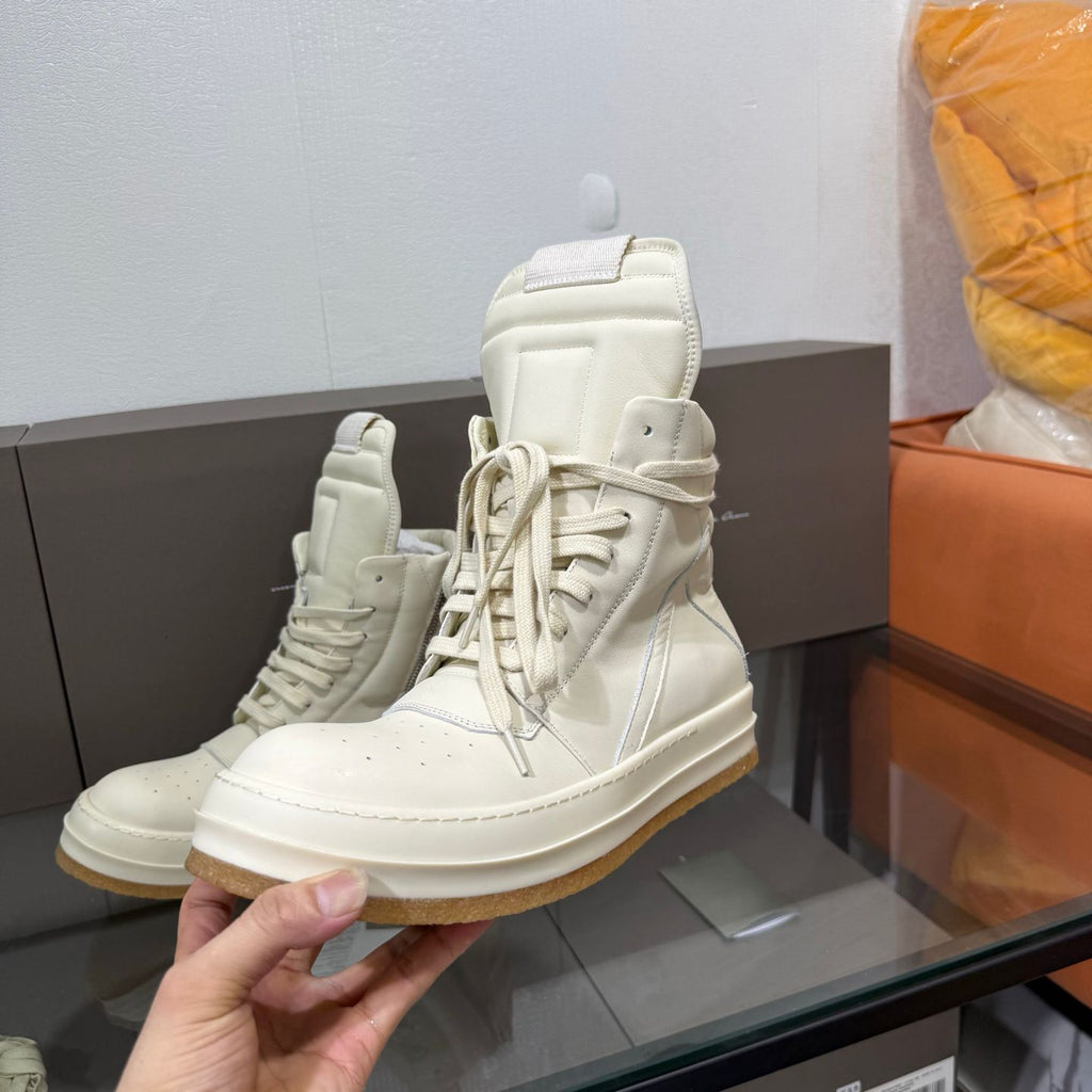 R.O Geobskt Padded Leather White High-Top Sneakers™