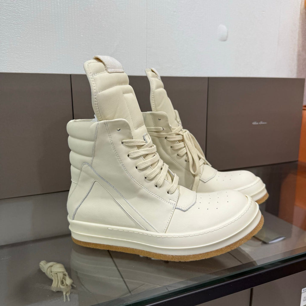 R.O Geobskt Padded Leather White High-Top Sneakers™