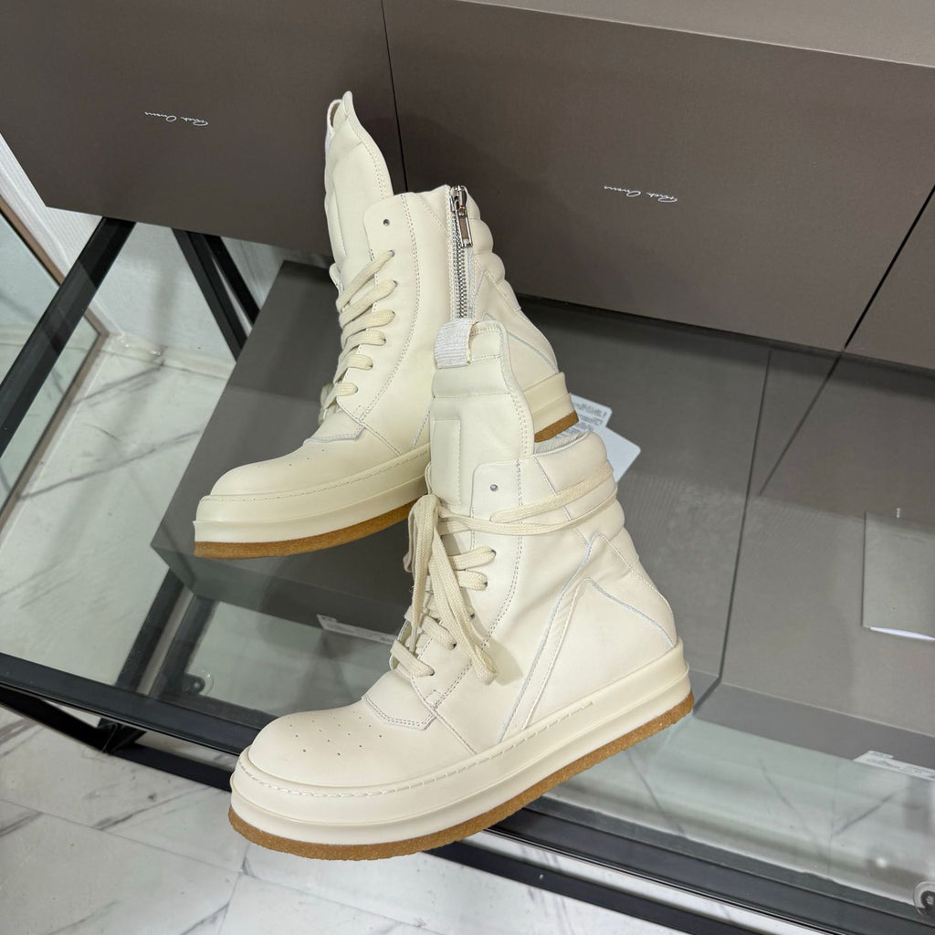 R.O Geobskt Padded Leather White High-Top Sneakers™