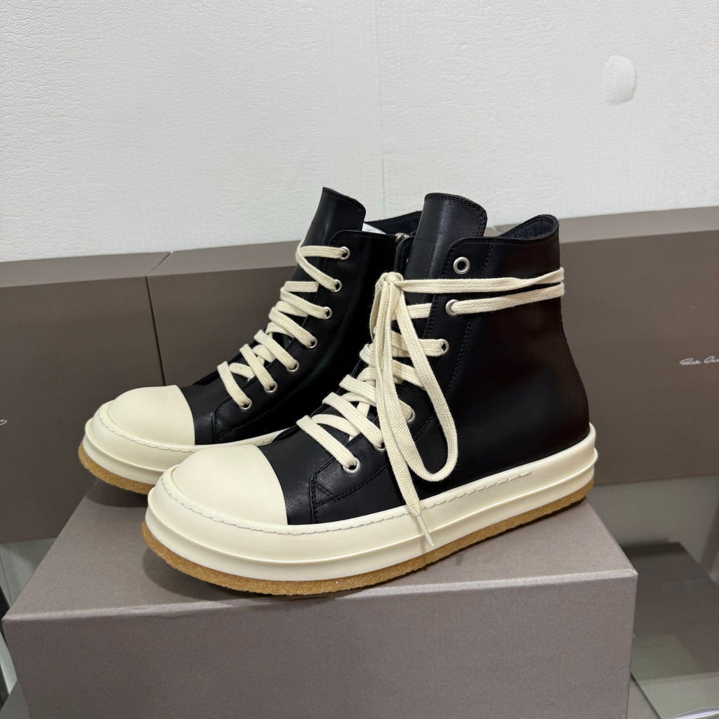 R.O Creep Black Leather High-Top Sneaker™