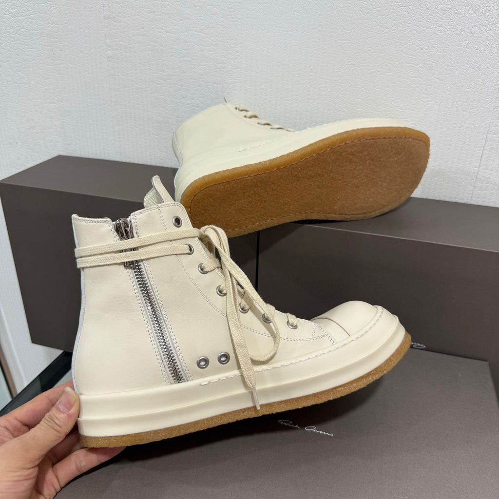 R.O Creep White Leather High-Top Sneaker™