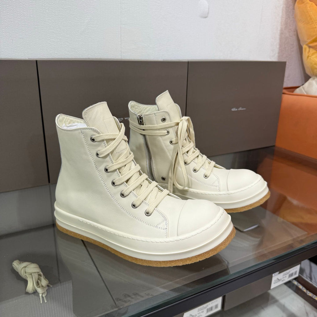 R.O Creep White Leather High-Top Sneaker™