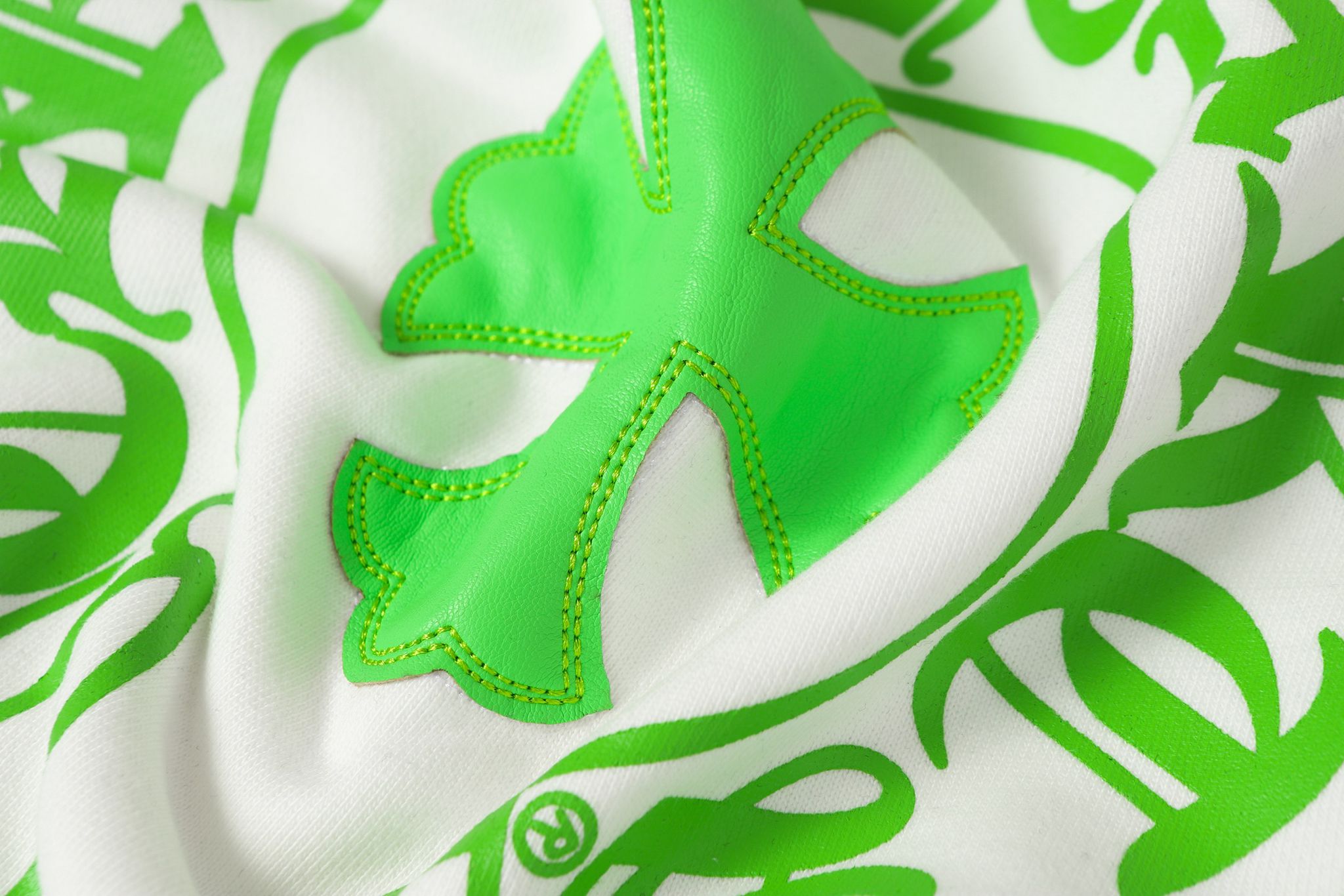 Green Horse Shoe Logo White Hoodie™