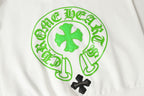 Green Horse Shoe Logo White Hoodie™