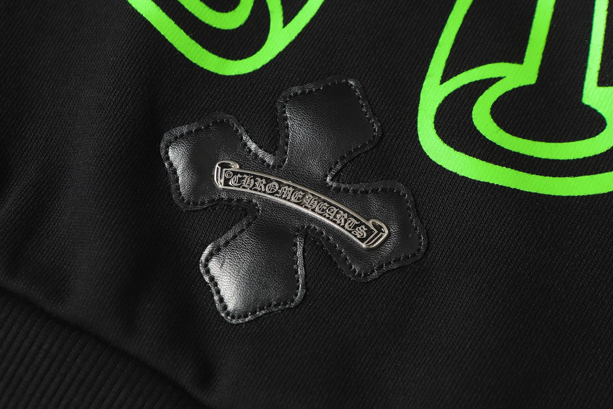 Green Horse Shoe Logo Black Hoodie™