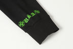 Green Horse Shoe Logo Black Hoodie™