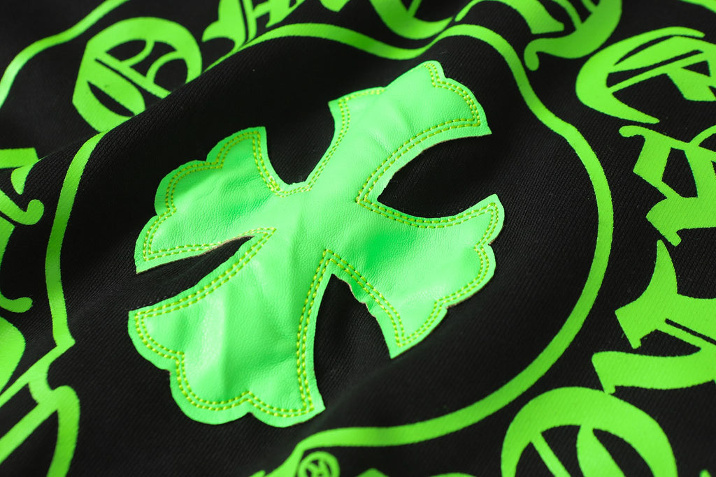 Green Horse Shoe Logo Black Hoodie™