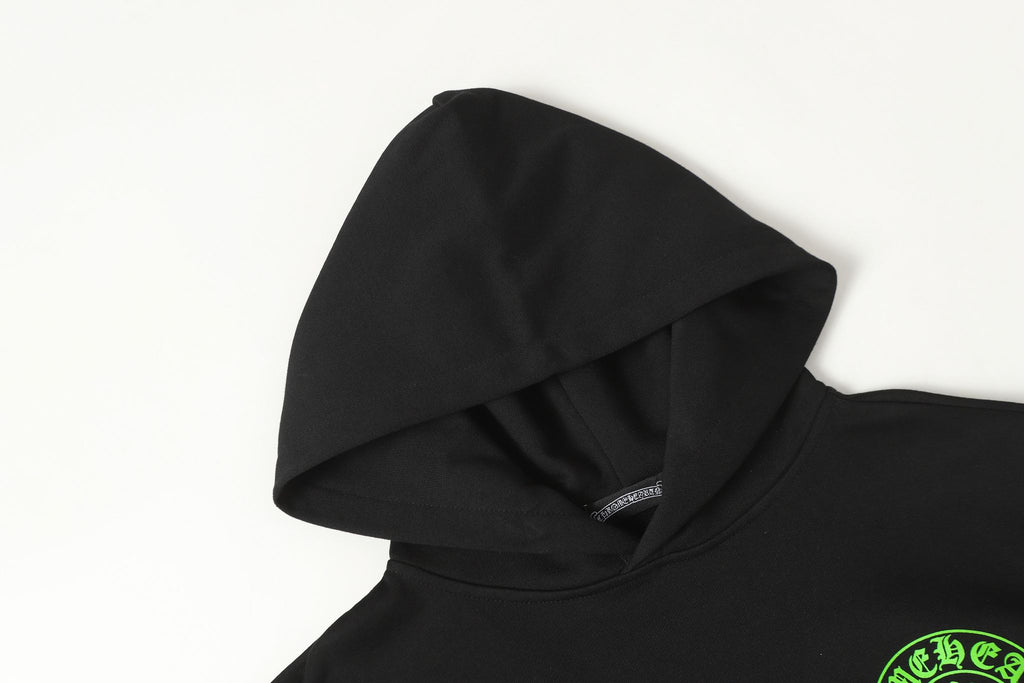 Green Horse Shoe Logo Black Hoodie™