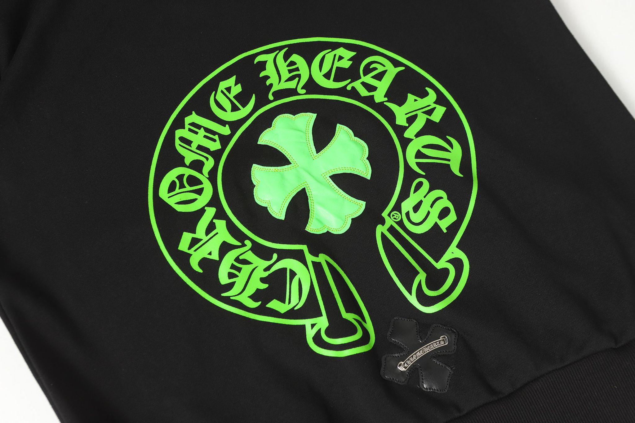 Green Horse Shoe Logo Black Hoodie™