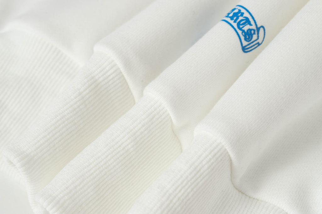 Blue Double Cross White Hoodie™