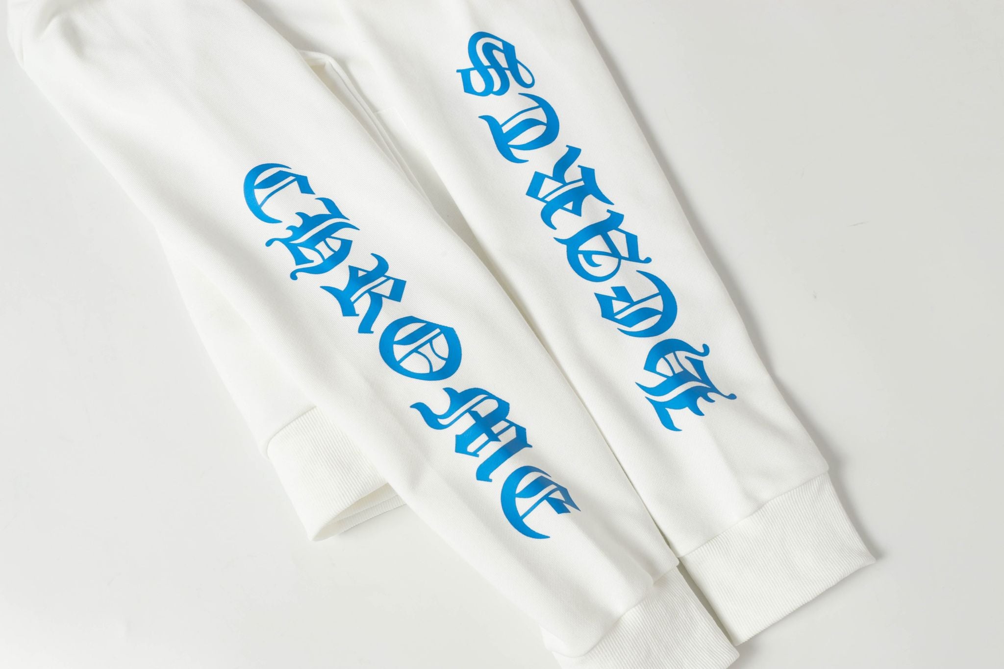 Blue Double Cross White Hoodie™