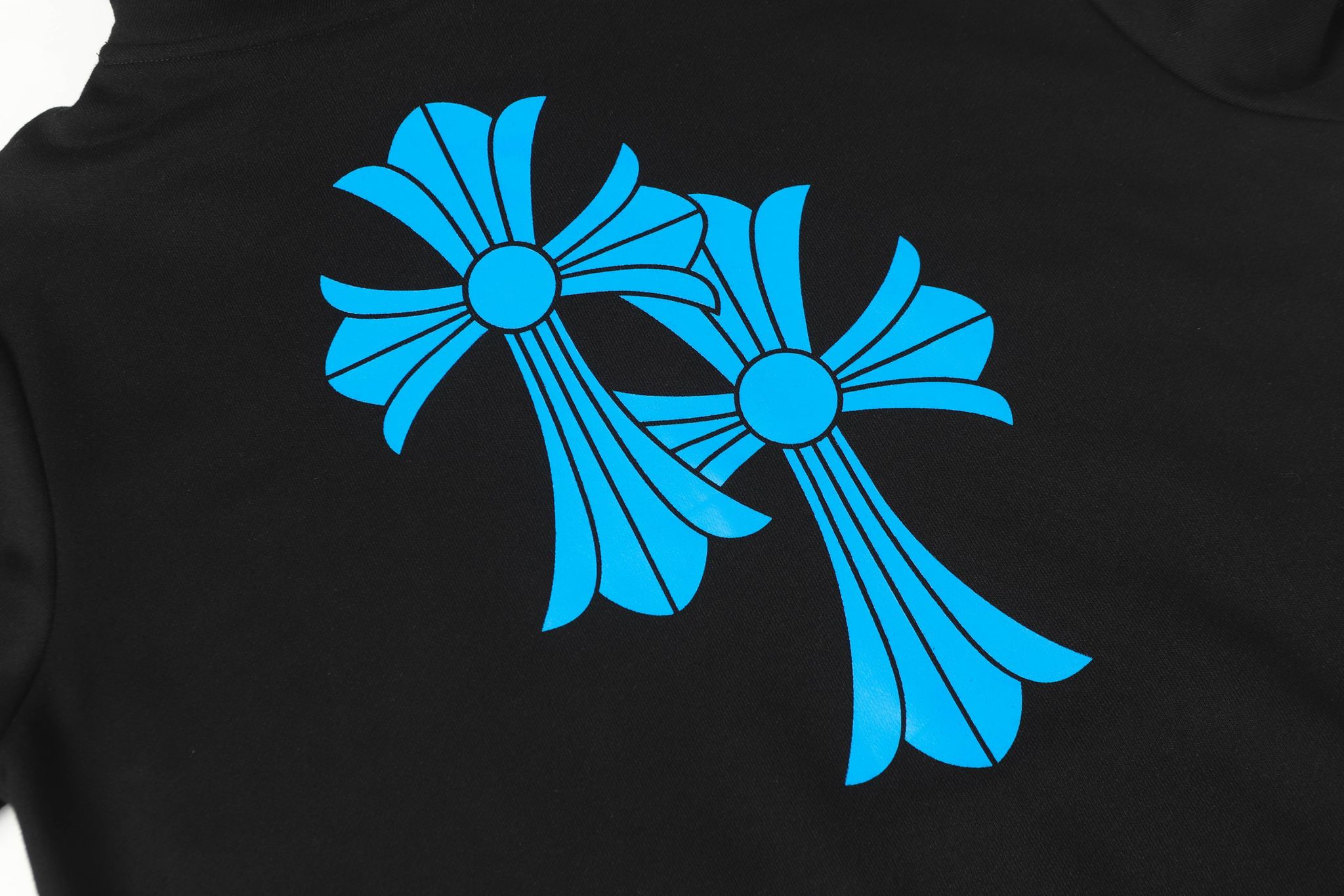 Blue Double Cross Black Hoodie™