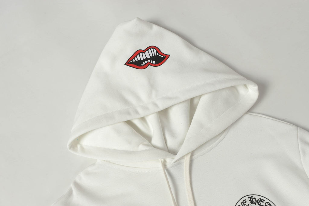 M-Boy Mouth Hood White Hoodie™