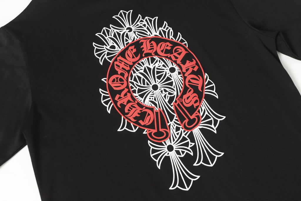 Red Horse Shoe Logo Black Long Sleeve™