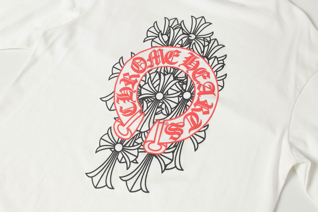 Red Horse Shoe Logo White Long Sleeve™