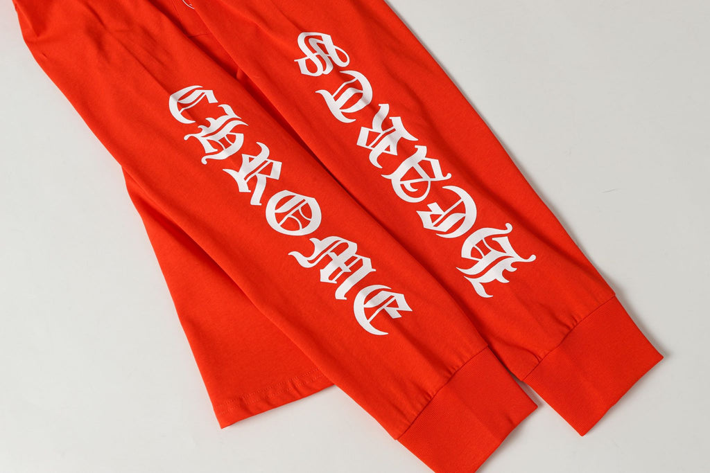 Horse Shoe & Typography Logo Red Long Sleeve™