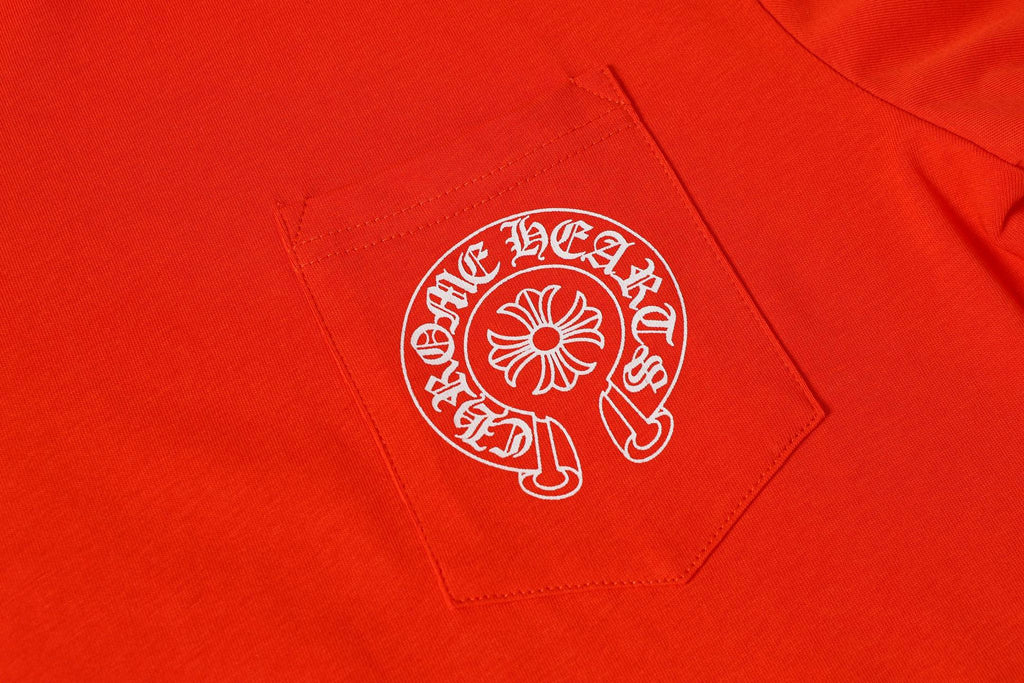 Horse Shoe & Typography Logo Red Long Sleeve™