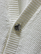 Fleur De Lis Logo White Cardigan Sweater™