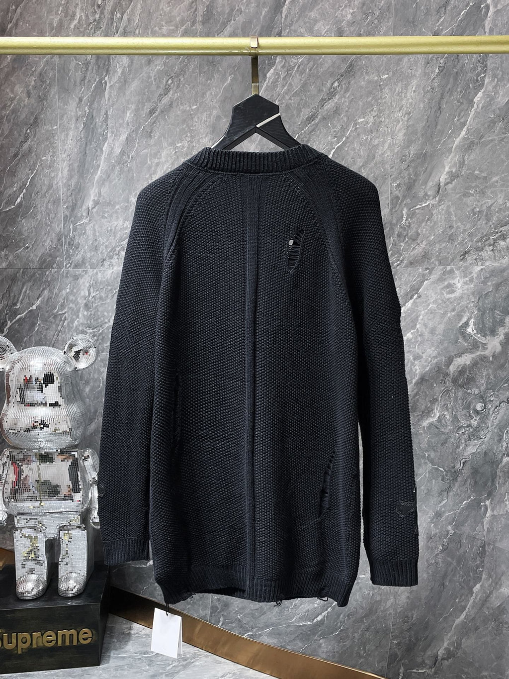 Fleur De Lis Logo Black Cardigan Sweater™