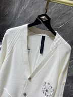Fleur De Lis Logo White Cardigan Sweater™