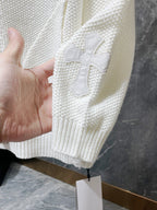 Fleur De Lis Logo White Cardigan Sweater™