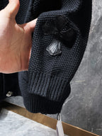 Fleur De Lis Logo Black Cardigan Sweater™