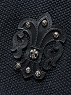 Fleur De Lis Logo Black Cardigan Sweater™