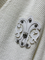 Fleur De Lis Logo White Cardigan Sweater™