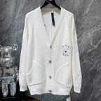 Fleur De Lis Logo White Cardigan Sweater™