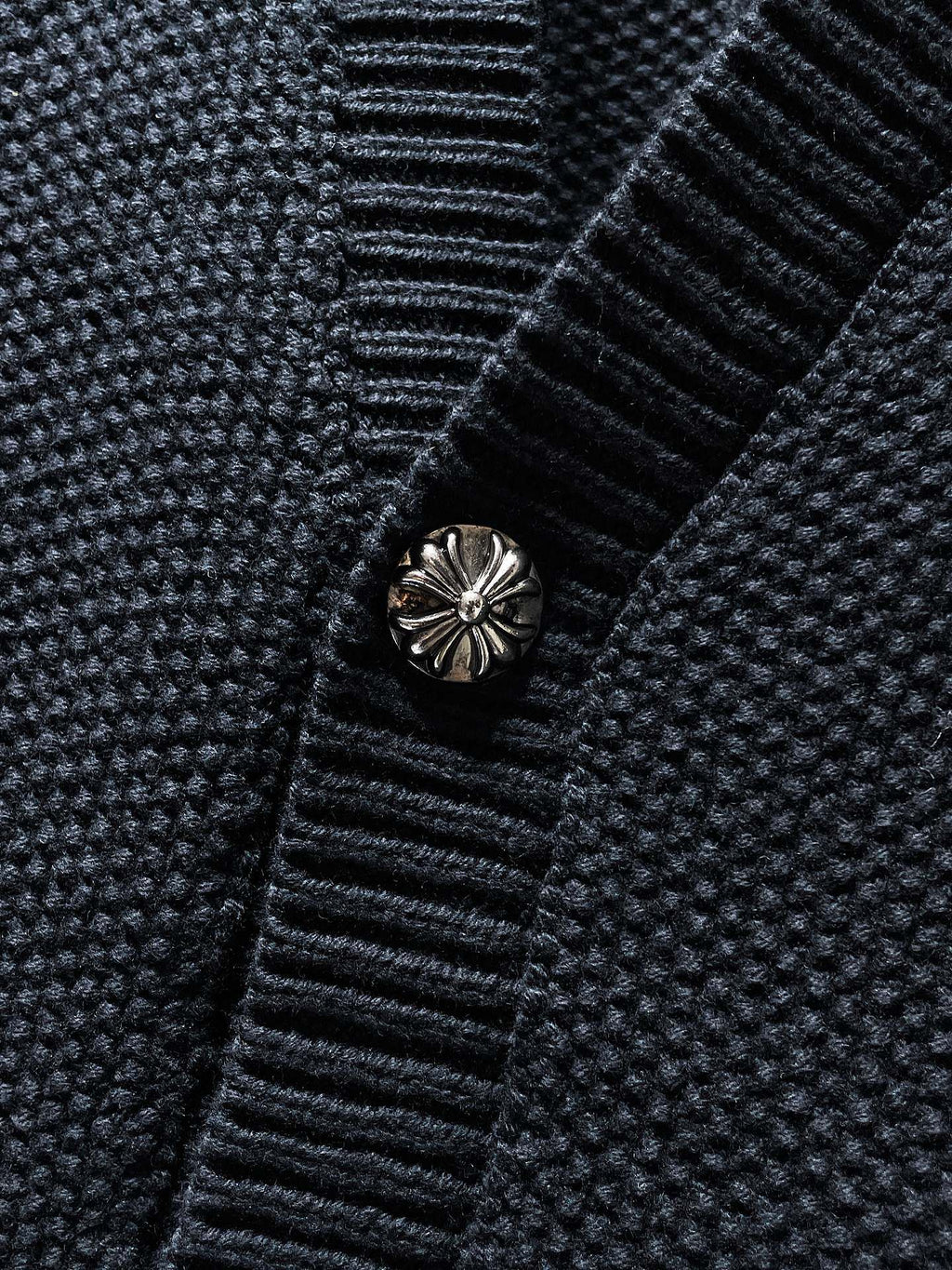 Fleur De Lis Logo Black Cardigan Sweater™