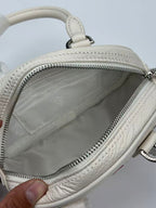 Multi Color Cross Patch White Leather Mini Handbag™