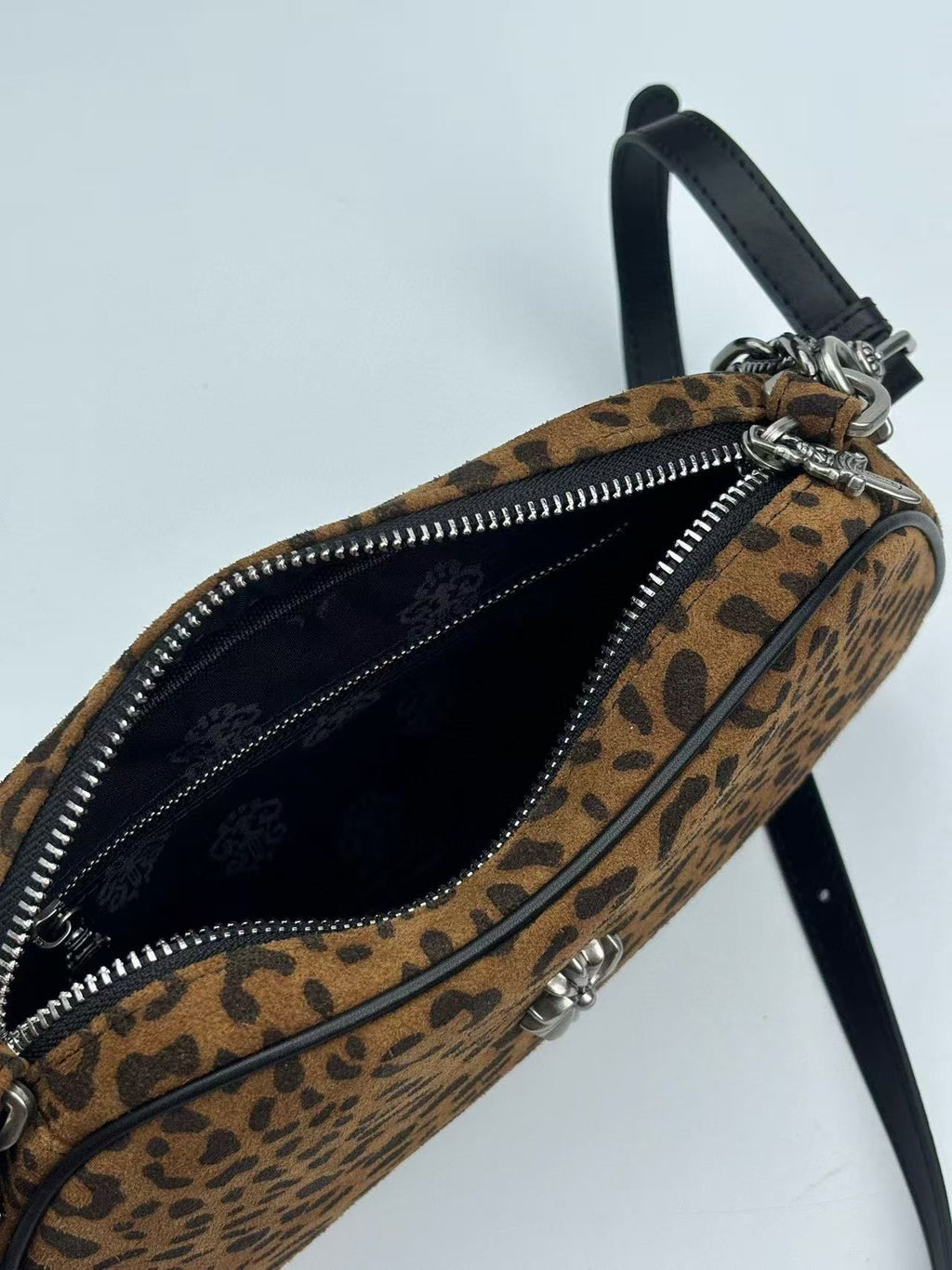 Cheetah Print Brown Leather Handbag™