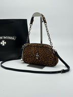 Cheetah Print Brown Leather Handbag™