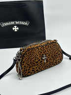 Cheetah Print Brown Leather Handbag™