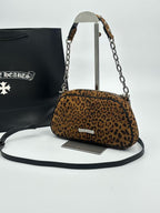 Cheetah Print Brown Leather Handbag™