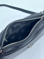 Silver Cross Black Leather Handbag™