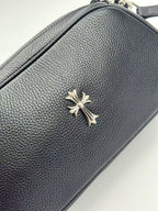 Silver Cross Black Leather Handbag™