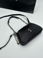 Silver Cross Black Leather Handbag™