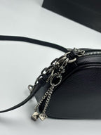 Silver Cross Black Leather Handbag™