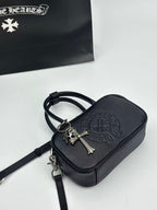 Horse Shoe Logo Black Leather Mini Handbag™