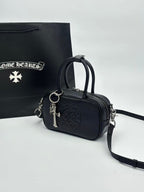 Horse Shoe Logo Black Leather Mini Handbag™