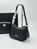Silver Dagger Black Leather Handbag™