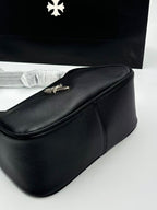 Silver Dagger Black Leather Handbag™