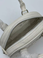 White Cross Patch White Leather Mini Handbag™