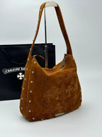 Brown Leather Cross Patch Tote Bag™