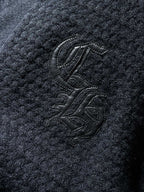 Leather CH Logo Black Knit Cardigan Sweater™