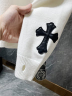 Big Cross White Wool Sweater™
