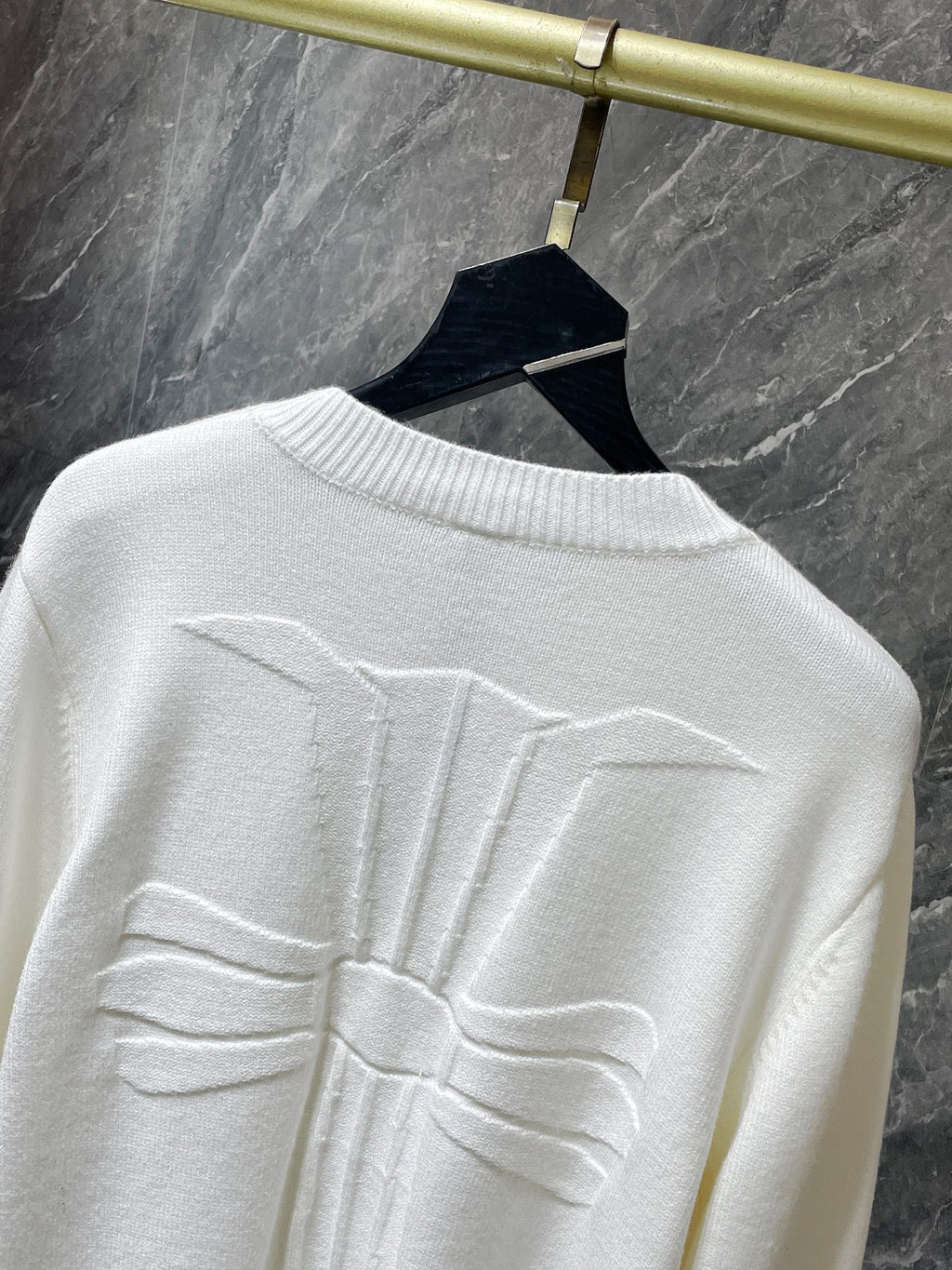 Big Cross White Wool Sweater™